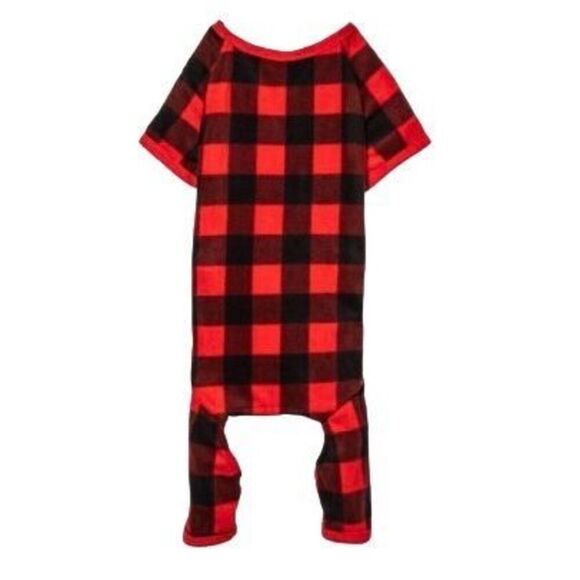 Nwt Medium Wondershop Plaid Fleece Cat And Dog Pet Pajamas Winter - Picture 3 of 6